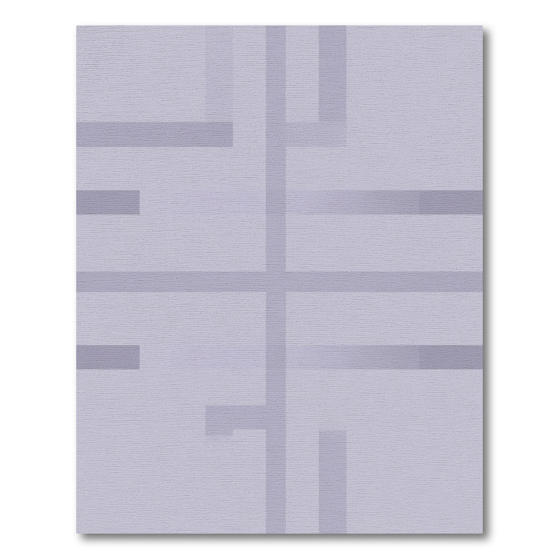 Pale Lavender Geometric Grid Rug