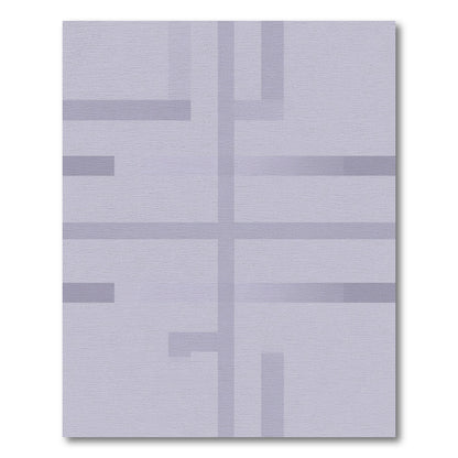 Pale Lavender Geometric Grid Rug