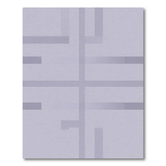 Pale Lavender Geometric Grid Rug
