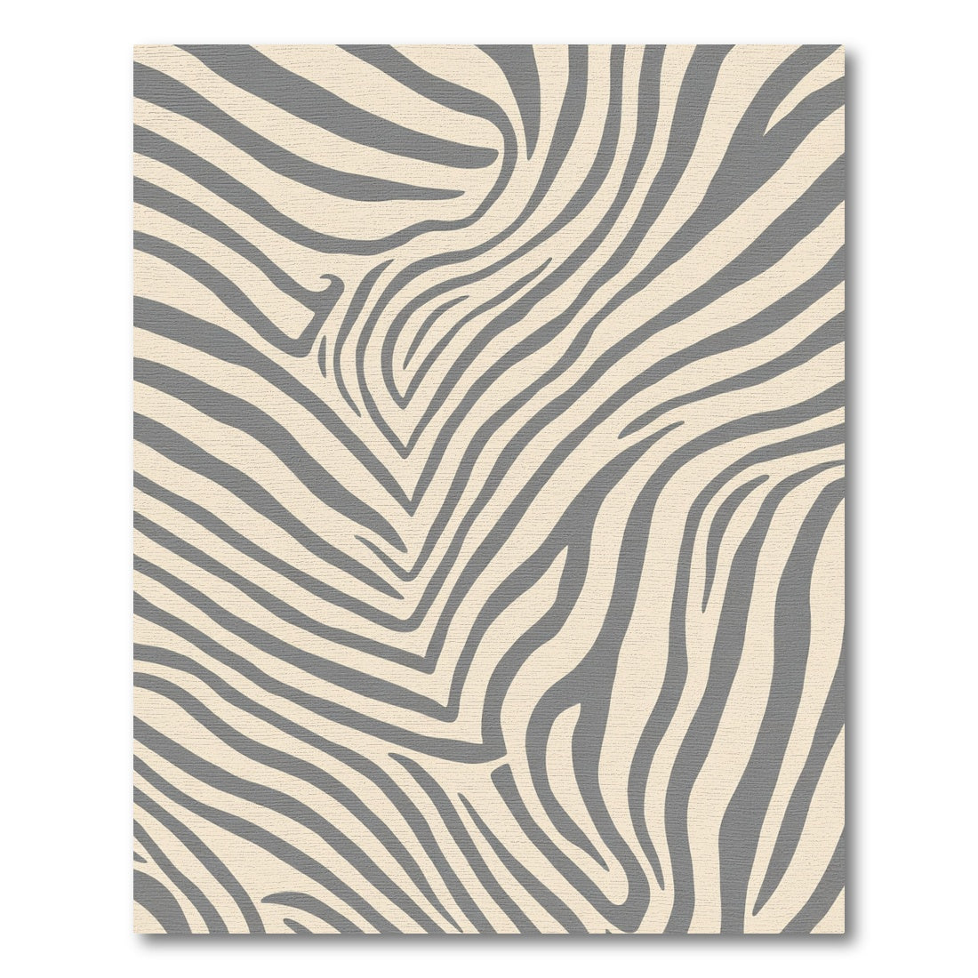 Neutral Beige Gray Zebra Stripes Rug