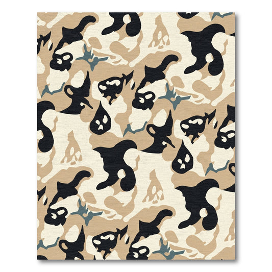 Desert Camo Abstract Shapes Rug