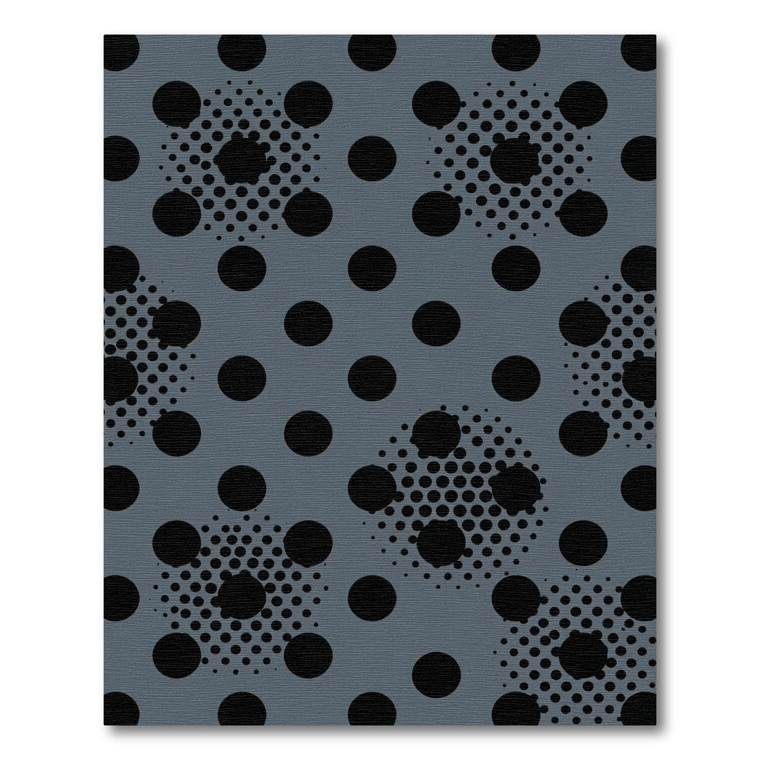 Gray Black Polka Dot Halftone Rug