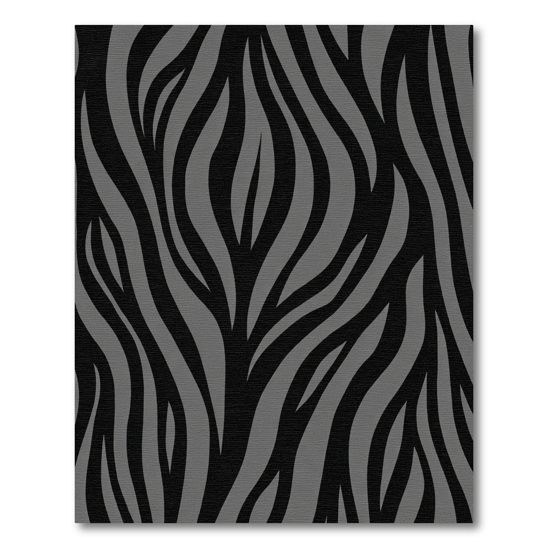Dark Gray Black Zebra Stripe Rug