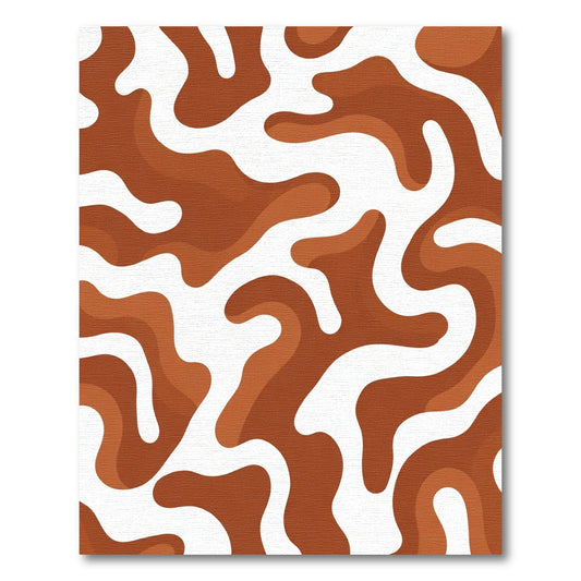 Earthy Terra Cotta Organic Flow Rug