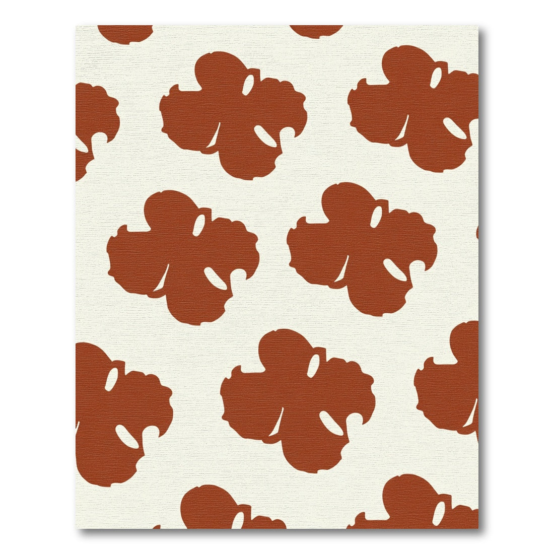 Abstract Brown Clover Pattern Rug