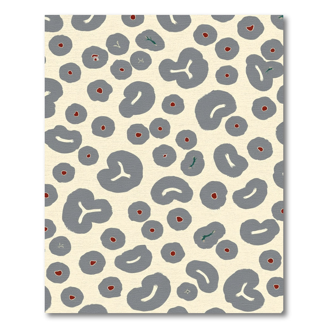 Gray Abstract Organic Circles Rug