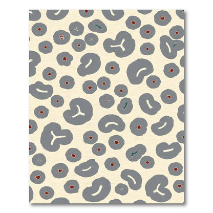 Gray Abstract Organic Circles Rug