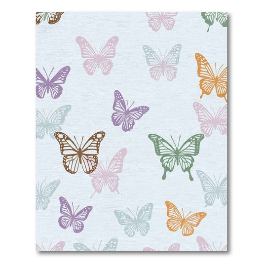Pastel Butterfly Cluster Repeat Rug
