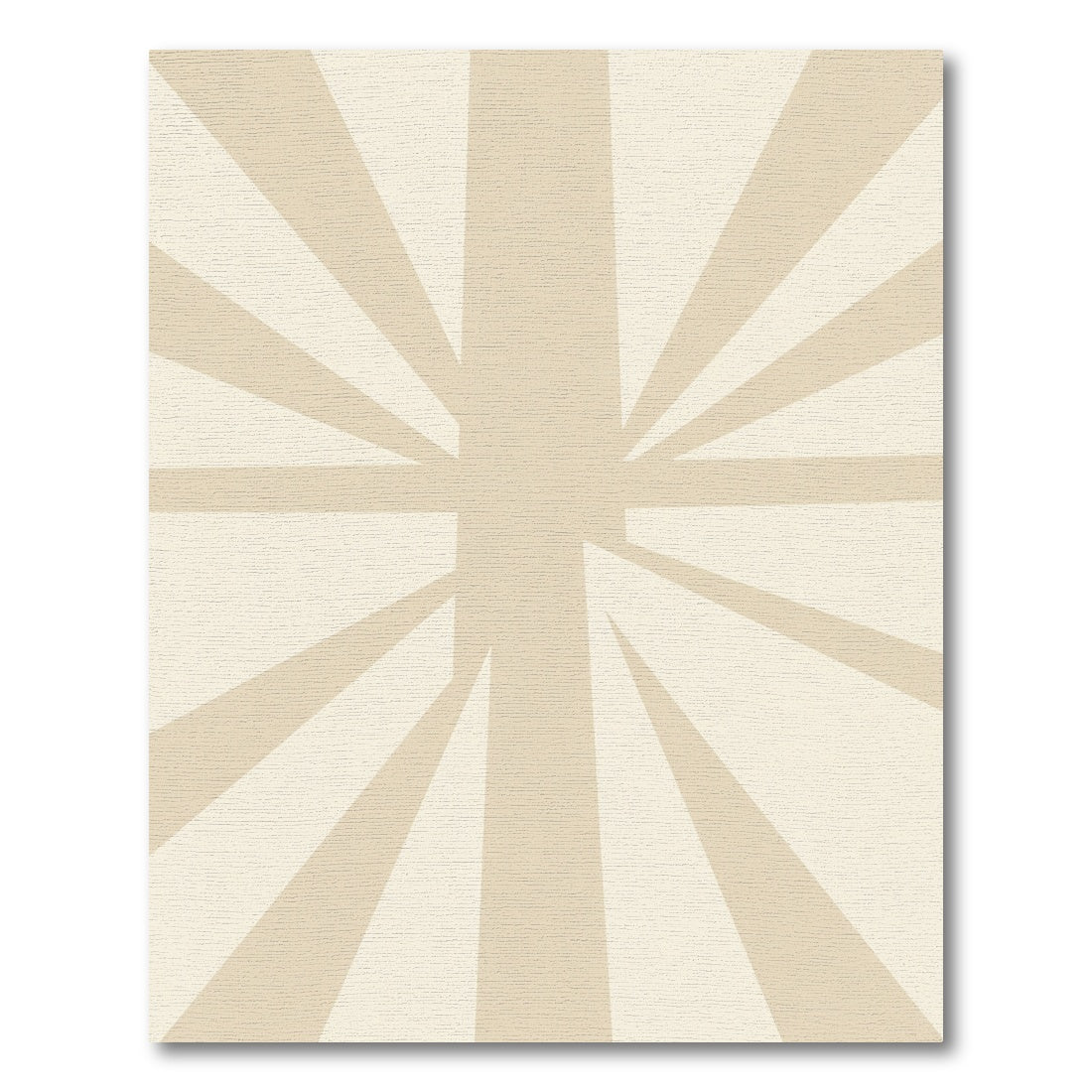 Neutral Sunburst Union Jack Rug