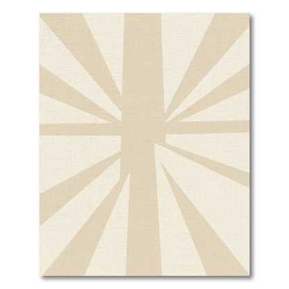 Neutral Sunburst Union Jack Rug