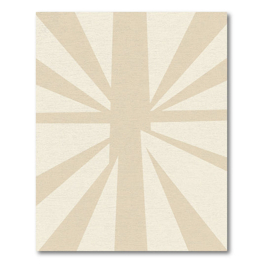Neutral Sunburst Union Jack Rug