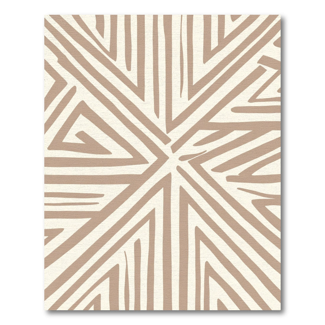 Tan Cream Geometric Intersecting Lines Rug