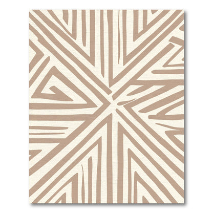 Tan Cream Geometric Intersecting Lines Rug