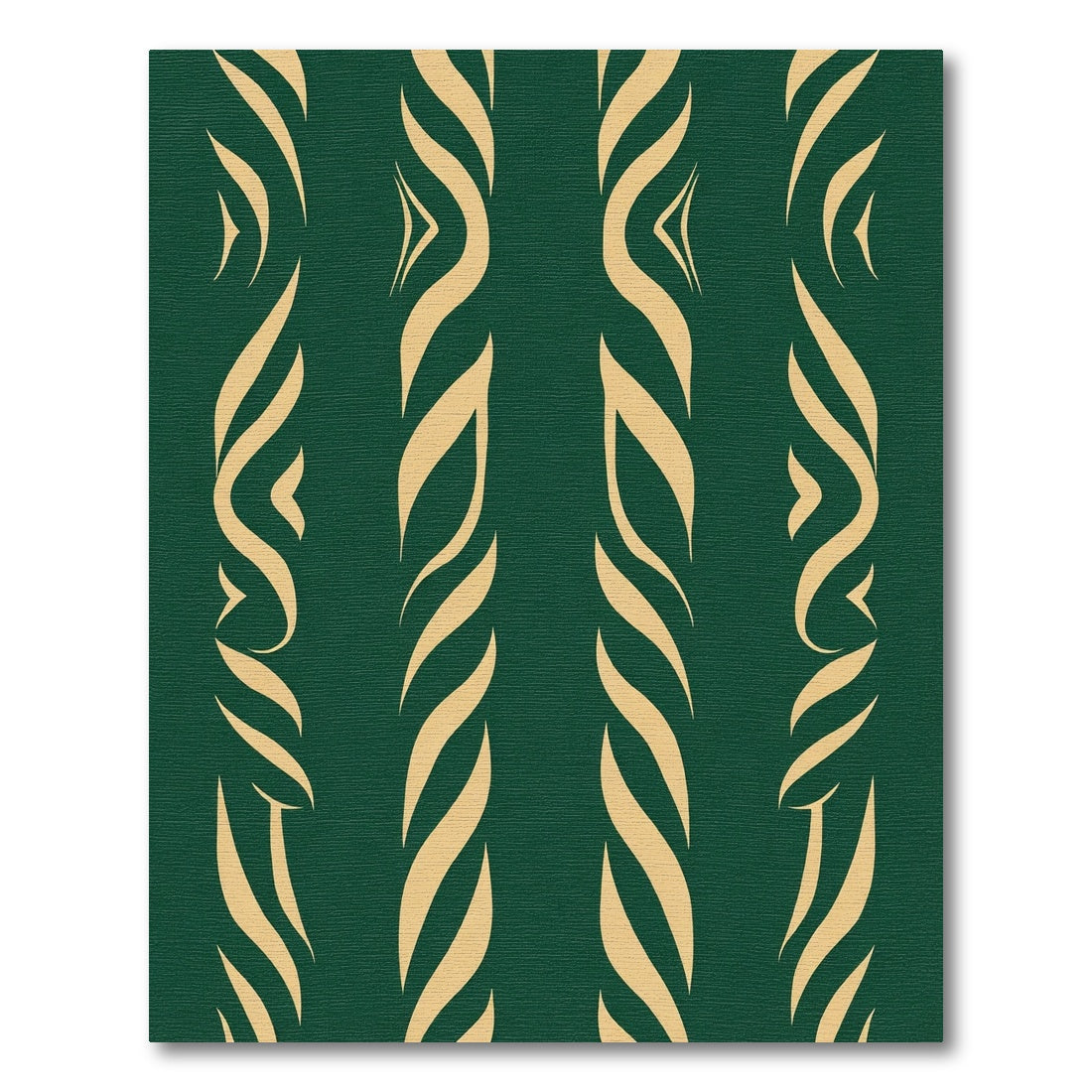 Elegant Emerald Gold Swirl Stripes Rug