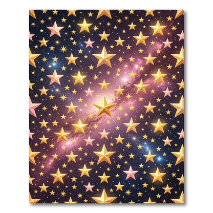 Golden Starry Sky Galaxy Nebula Rug