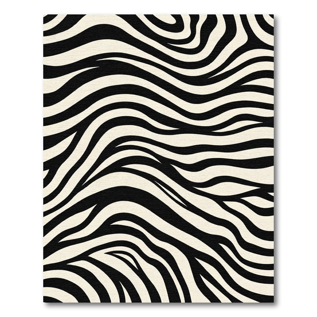 Bold Black Ivory Zebra Stripes Rug
