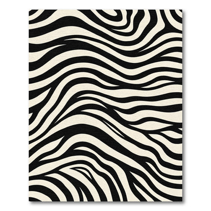 Bold Black Ivory Zebra Stripes Rug