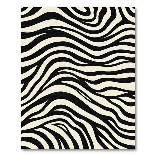 Bold Black Ivory Zebra Stripes Rug