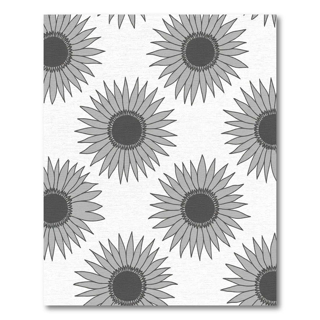 Gray Floral Radiating Bloom Rug