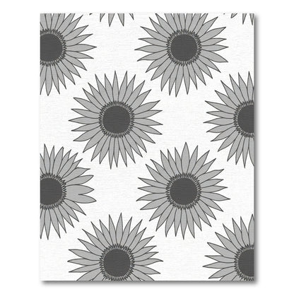 Gray Floral Radiating Bloom Rug