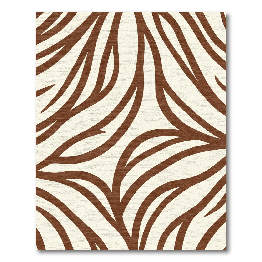 Brown Abstract Swirl Ivory Rug