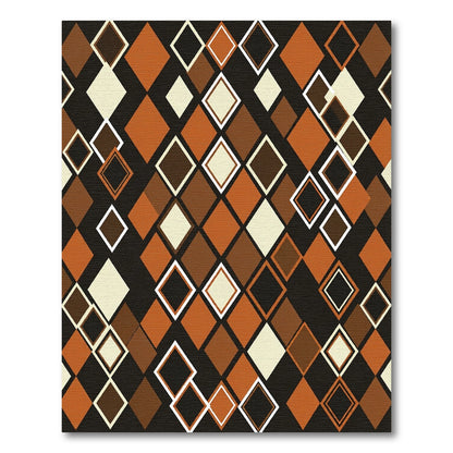 Geometric Diamond Array Rug