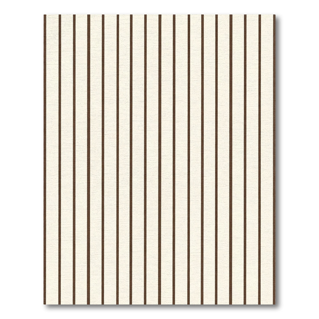 Striped Off-White And Deep Brown Rug