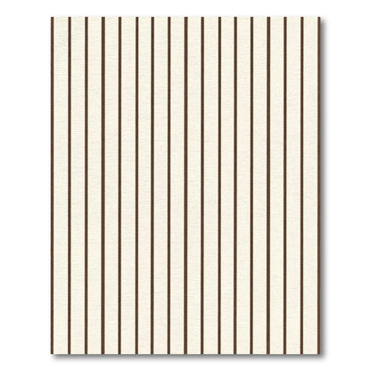 Striped Off-White And Deep Brown Rug