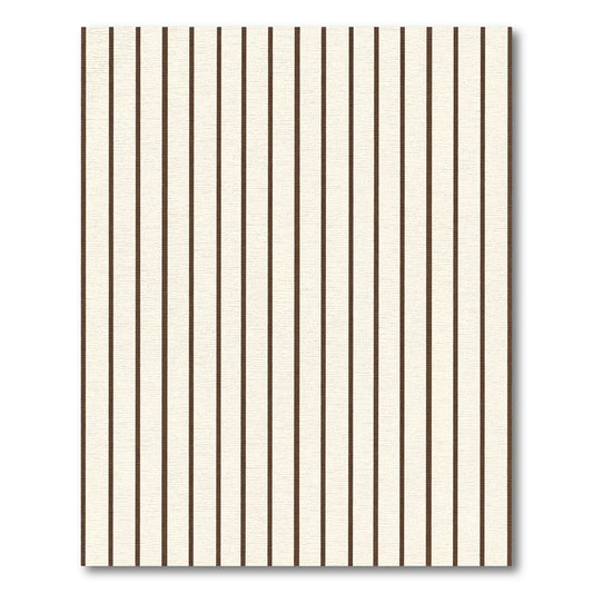 Striped Off-White And Deep Brown Rug