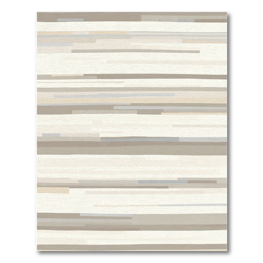 Neutral Horizontal Stripe Abstract Rug