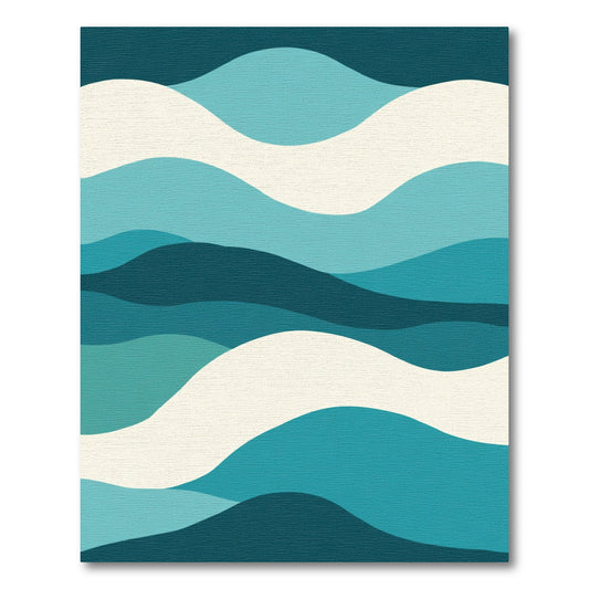 Ocean Ripple Effect Teal Overlay Rug