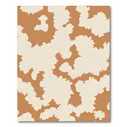 Terracotta Almond Organic Cloud Shapes Rug