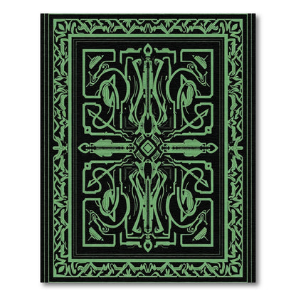 Emerald Black Geometric Art Deco Rug
