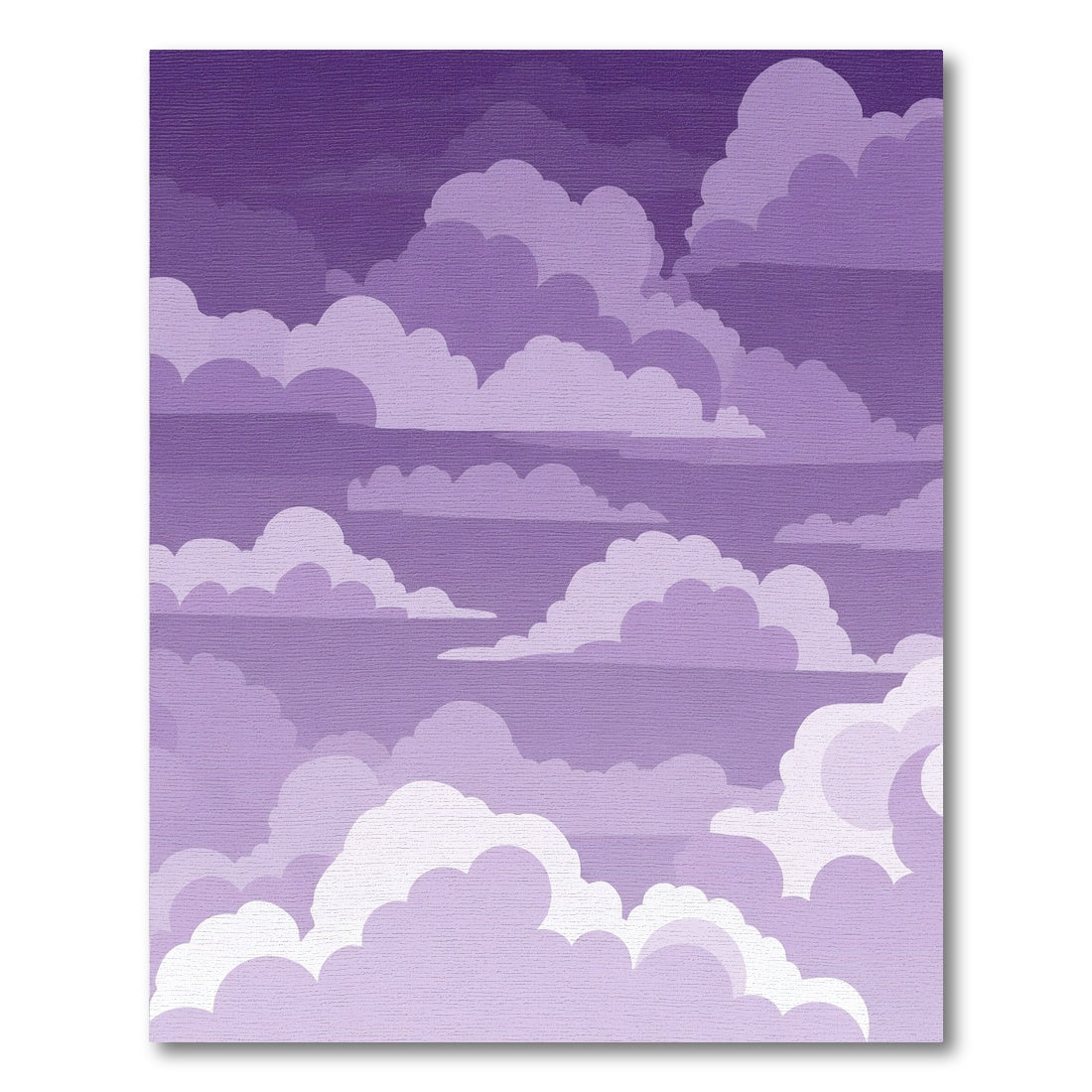 Pastel Lavender Cloudscape Panorama Rug