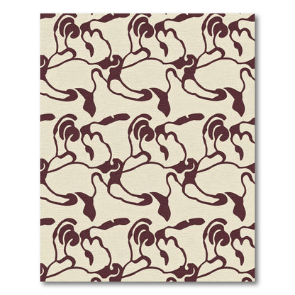 Burnt Orange Organic Flow Rug
