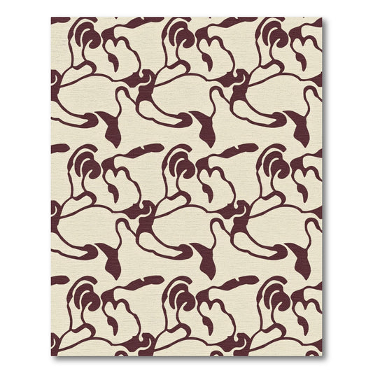 Burnt Orange Organic Flow Rug