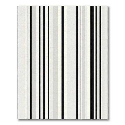 Black Gray White Vertical Stripe Rug