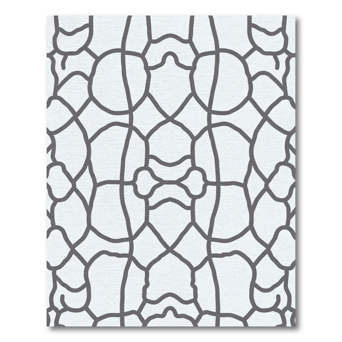 Organic Gray Interconnected Lines Rug