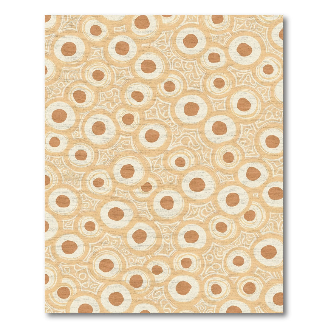 Golden Ochre Concentric Circles Rug