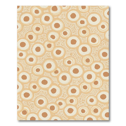 Golden Ochre Concentric Circles Rug