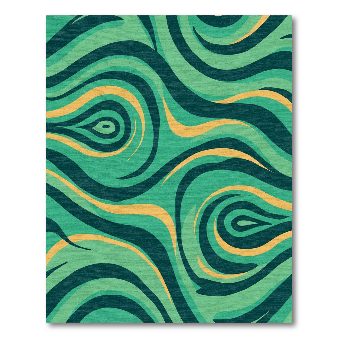 Verdant Swirl Mid Century Abstract Rug
