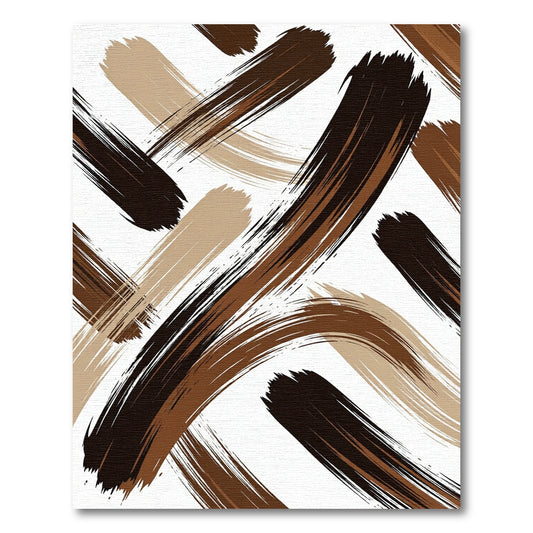 Earthy Tone Brushstroke Swirl Rug