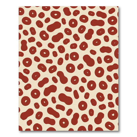 Crimson Blob Spot Scatter Rug