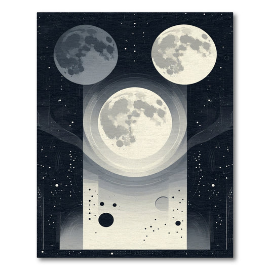 Celestial Moon Phases Night Sky Rug