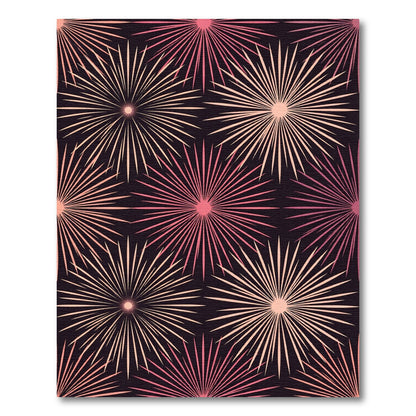 Coral Burst Rays Rug