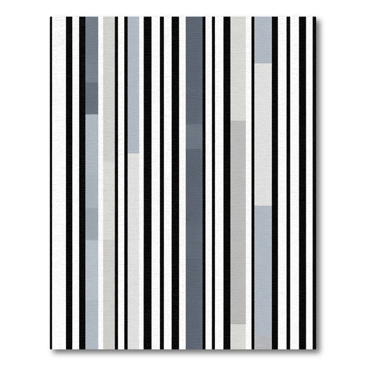 Monochrome Striped Vertical Rectangles Rug