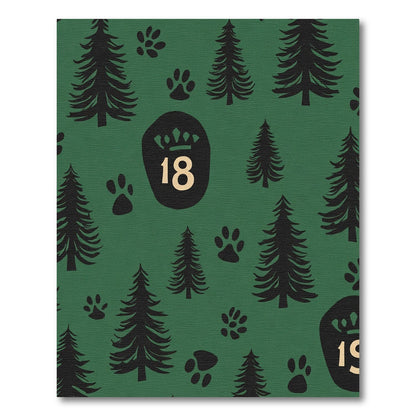 Forest Pines Paw Prints Medallion Rug