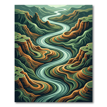 Grand River Canyon Swirl Rug