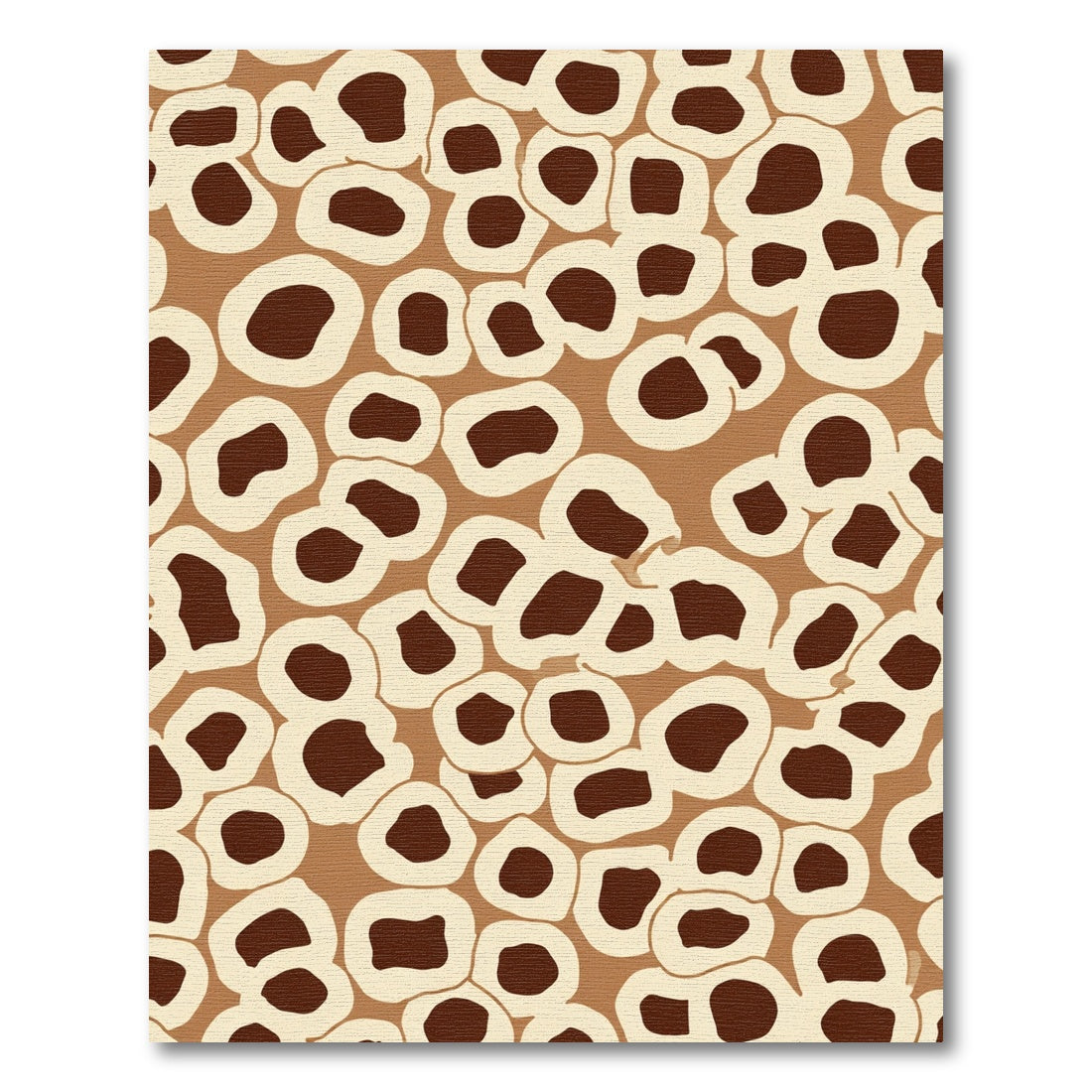 Organic Brown White Blob Cluster Rug