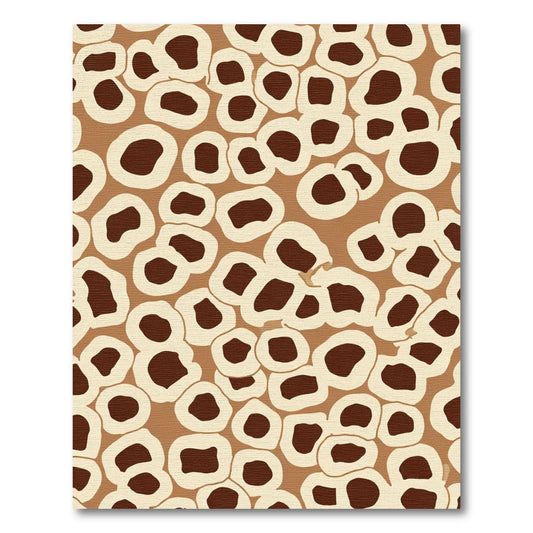 Organic Brown White Blob Cluster Rug